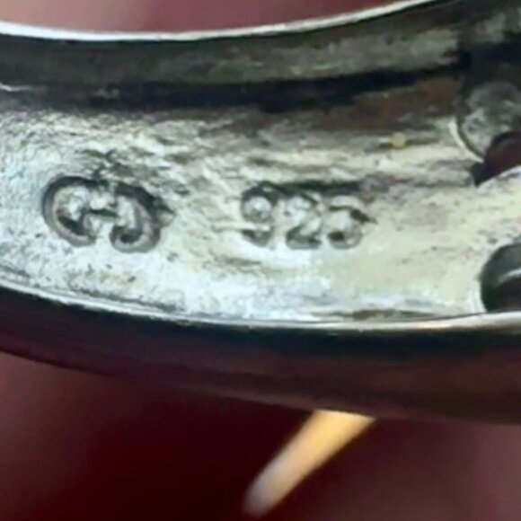 Sterling Silver London Blue Topaz & Czs Cocktail Statement Ring – Size 6 - Picture 11 of 15